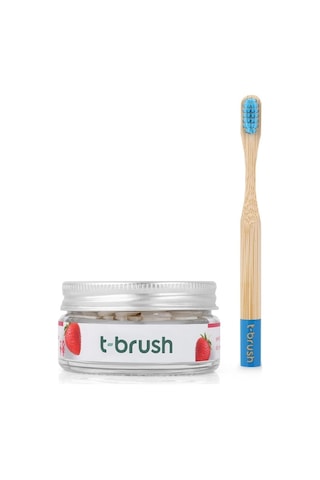 Tbrush Çocuk Doğal Diş Bakım Seti - Mavi