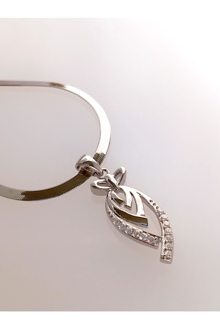 925 Ayar Gümüş Baykuş Tasarım Şık Kadın Kolye Doğum Günü Hediye Gümüş - Rodyum