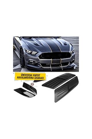 Üniversal Her Araca Uyumlu Kaput Üstü Havalandırma Izgarası Tavan Vent Air Scoop Spor Görünümlü 1.sınıf İthal 2 Adet 00 Şüscaroto Aksesuar
