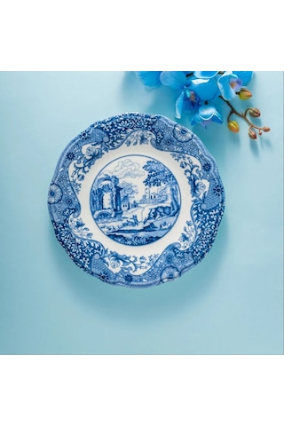 Fecra Vintage Blue Supla 33 Cm Beyaz - Mavi