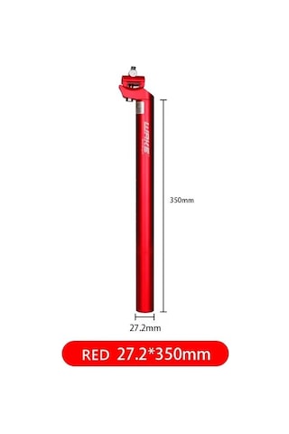 Xbyc 679 Wake Sele Borusu 27.2mm Çap X 35cm Uzunluk Hafif Renkli Bisiklet Koltuk Borusu Kırmızı Renk Kırmızı