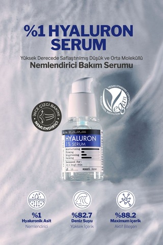 Derma Factory Derinlemesine Nemlendirici Hyalüronik Asit Serum Derma Factory %1 Hyaluron Serum 30 ML