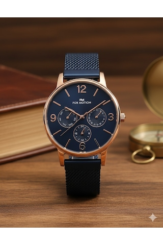 For Motion Kadın Kol Saati Bakır Renk, Mavi Kadran - Fm.b01144h.05, 2 Yıl Garantili Bakır