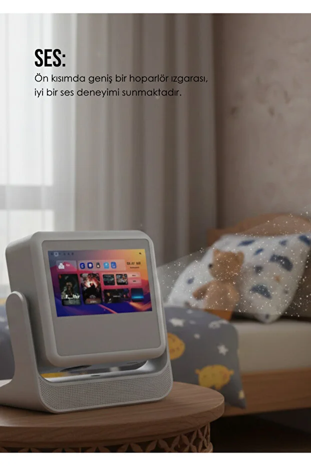 C3 Buds Dokunmatik Ekranlı Projeksiyon Cihazı 4k Destekli Taşınabilir Ev Sineması Projektör