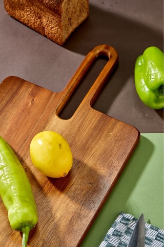 Cooker Lüx 40x22 Cm Akasya Ağacı Kesme Tahtası Kahverengi