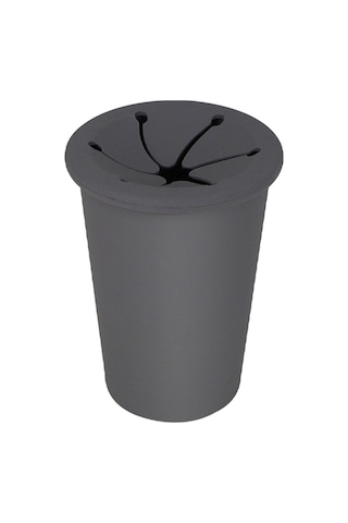 Araç Çöp Kovası Çöp Tutucu Araç Kapısı Bardaklık Koltuk Arkası Silikon Çöp Kutusu Çöp Kovası - Gri