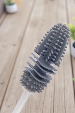 Uzun Saplı Silikon Bardak Ve Kavanoz Yıkama Fırçası 28 Cm Temizleme Fırçası Biberon Yıkama Fırçası