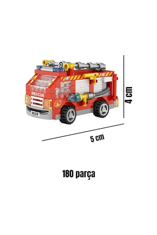 Loz İtfaiye 180 Parça Block Oyuncak-mini Poşet