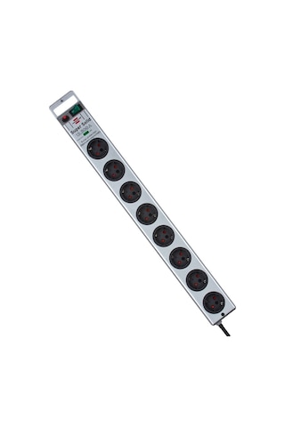 Brennenstuhl Super Solid 13.500 mAh 8'li Akım Korumalı Priz 2.5 Metre Gümüş