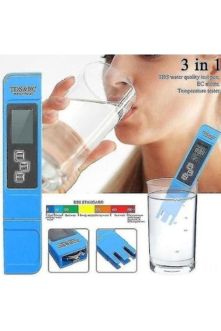 Trendooze Su Kalitesi Ölçer - Akvaryum Ve Havuz İçin, Kapsamlı Test Cihazı, Lcd Ekranlı Saflık Aracı