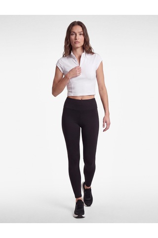 Koton Yarım Fermuarlı Slim Fit Dik Yaka Kısa Kollu Spor Tişört Beyaz 7wak10141nk