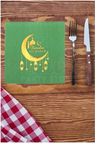 Ramazan Temalı Yaldız Baskılı Peçete Diğer