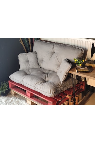 Colormix Moscow, Palet Üstü Minder, Bahçe Minderi, Balkon Minderi , Yer Minderi, Gri