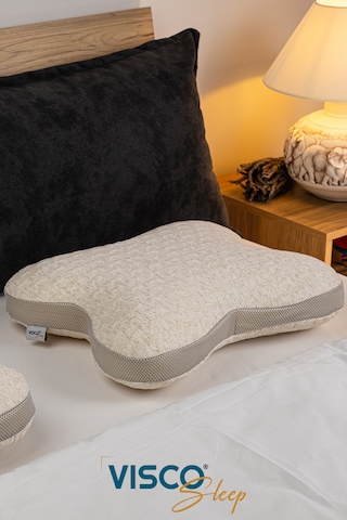 Visco Yastık Papillon Ortopedik Yastık Ergonomik Visco 45x50x15cm