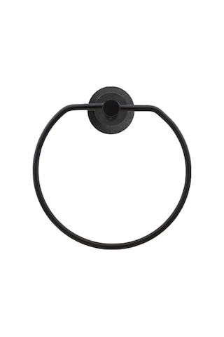 Siyah Bez Havluluk Aparatı Yapışkanlı Lavabo Banyo Mutfak Standı Bez Havlu Askısı Paslanmaz Metal Genel