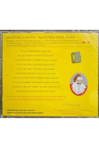 Müzik Cd'sidir Plak Değildir Cd Alaturka Noel Baba Açılmamış Je
