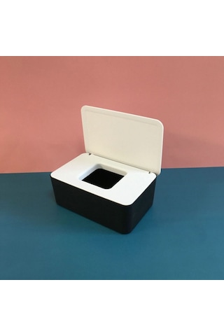 Tenfowee Pp Materyal Ev Kullanımlı Büyük Kapasiteli防尘kapaklı Maske Saklama Kutusu - Siyah Taban Beyaz Kapak, Taşınabilir Sigorta Kutusu Siyah