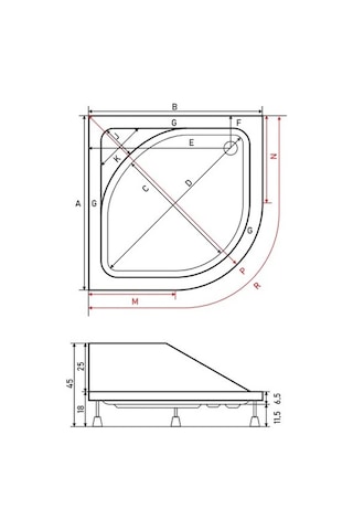 Shower 100X100 Oval Oturmalı Duş Teknesi