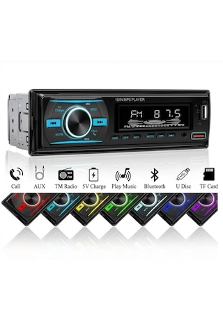 Aks-620bt 2amfi Çıkışlı 4x60wat Oto Teyp Rgb Bluetooth-usb Mixtrax