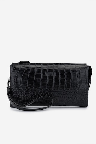 Valmenti Erkek Hakiki Deri Siyah Kroko El Çantası 147 892 Erk Cnt Y25 Sıyah Kroko Siyah