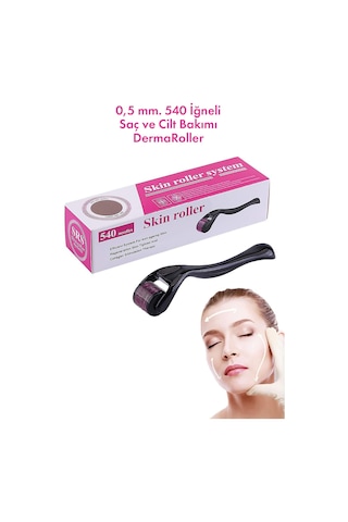 Jiyu Titanyum Uçlu 540 İğneli Cilt Yenileyici Derma Roller 0.5 MM