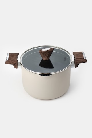 Titanyum Makarna Tenceresi 22 Cm Krem Krem