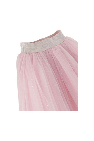 Kız Çocuk Simli Tütü Etek-14031 Pudra