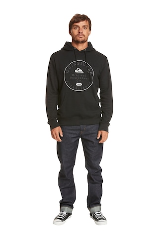 Quiksilver Circle Trim Hood Erkek Sweatshirt Siyah Çok Renkli