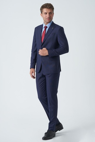 White Stone Kingston Upon Hull T2470 Slim Fit 6 Drop Likralı Takım Elbise Desenli-desenli Çok Renkli