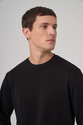 Morven Erkek Siyah Basic Bisiklet Yaka Sweatshirt 26ks063001001 Siyah