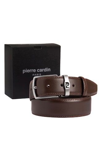 Pierre Cardin Deri Erkek Kemer En 3,5 Cm Pc0anlsz Kahverengi