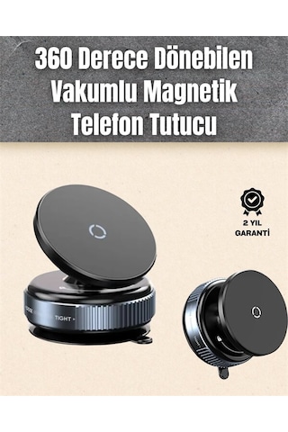 Northcity Çok Yönlü Döner Başlıklı Vakumlu Araç Telefon Standı Sert Yollarda Stabil Kullanım Siyah