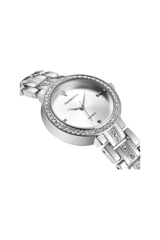 Samdoo Kadınlar İçin Yaşam Suya Dayanıklı Kuru Stili Ultra İnce Kasa Ve Paslanmaz Çelik Kayışlı Quartzluk Kol Saati Gümüş Silver