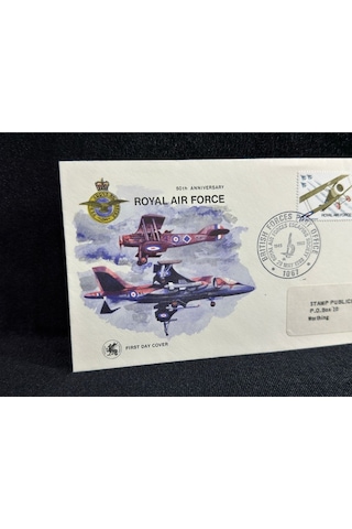 1968 İngiltere Kraliyet Hava Kuvvetleri Raf 50th Anniversary Royal Air Force Fdc İlk Gün Zarfı  Teşhir Ürün