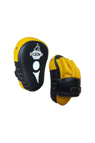 Aksaspor Leon Ultimate Hakiki Deri Boks Ve Kick Boks El Lapası Ellik Sarı