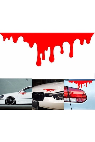 3 Adet Oto Far Altı Kan Sticker. Araba Kan Sticker