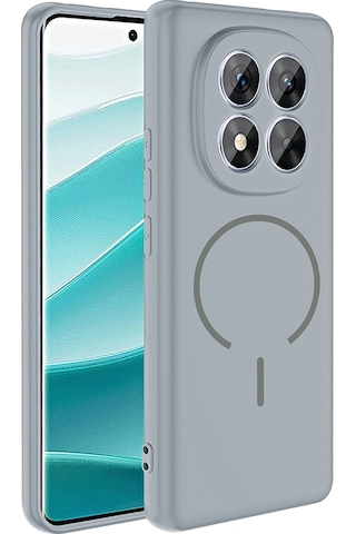 Redmi Note 14 Pro 4g Kılıf M-safe Şarj Özellikli Mkst Meta Kapak - Siyah Siyah