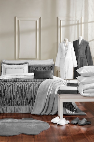 Özdilek Velluto Çift Kişilik Çeyiz Seti 27 Parça Gri