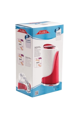Flosoft F371 Carmen Havluluk ve Peçetelik Seti Kırmızı