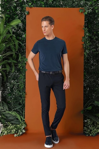 Efor Slim Fit Yan Cep Esnek Pamuk Casual Lacivert Pantolon P 1147 Lacivert