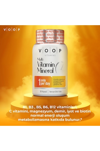Voop Multivitamin Multimineral 30 Kapsül