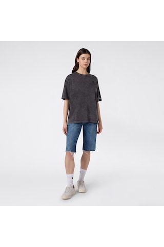 Champion Crewneck Regular Fit Kadın Gri T-shirt 118483 2800153