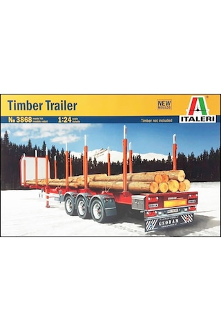 Italeri 3868s 1/24 Ölçek, Timber Trailer Tır Dorsesi, Plastik Model Kiti-30075