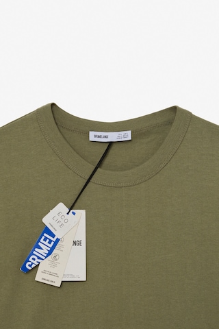 Grimelange PELTZ Erkek Relaxed Bisiklet Yaka Kısa Kollu Haki T-Shirt