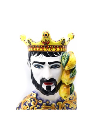 Moor Dekoratif Desenli Büst Heykeli