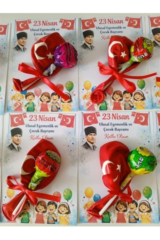 Farklı Market 23 Nisan Coşkusu Çocuk Bayramı Bayraklı Balon Ve Şekerli Hediye Seti 8 Adet