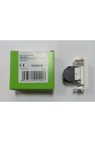 Beyaz Rj45 Cat6 Data Prizi 1m