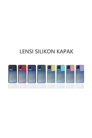 Noktaks - Oppo A54 4g Uyumlu - Kılıf Slayt Sürgülü Arkası Buzlu Lensi Kapak - Koyu Yeşil