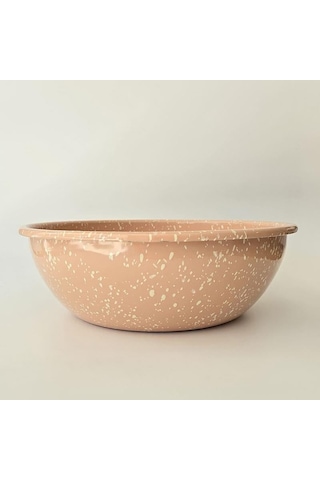 Emaye Kase Serpme Desen Pudra 32 Cm Pudra