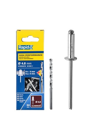 Perçin Alüminyum 50 Adet Matkap Ucu Dahil 4 8 X 12 Mm 5000388